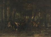 Gustave Courbet Spring Rut The Battle of the Stags oil painting artist